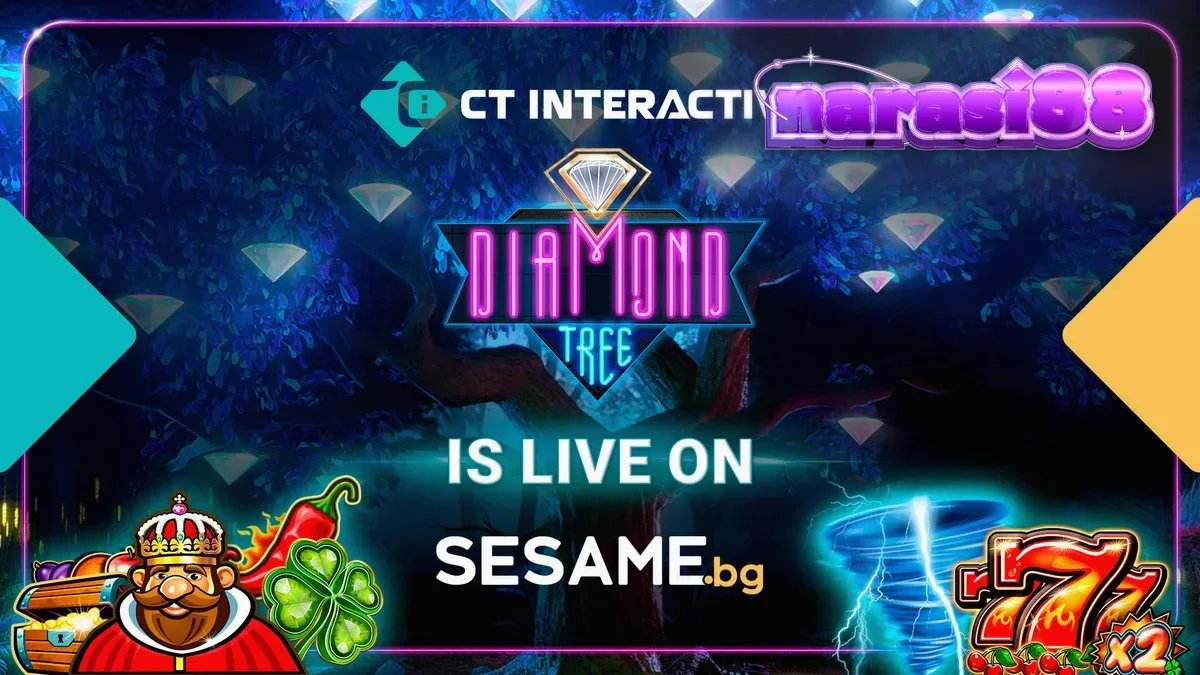 Tampilan antarmuka permainan slot dengan elemen visual Diamond Tree Jackpot