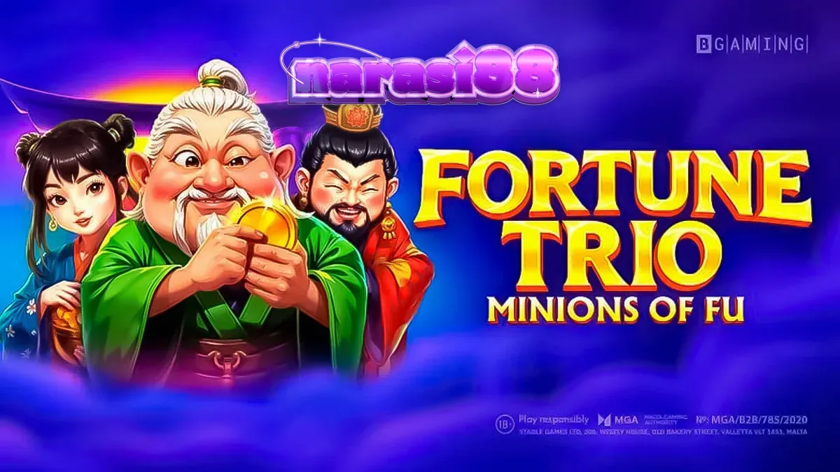 Tampilan visual slot Fortune Trio: Minions of Fu dengan tema Asia