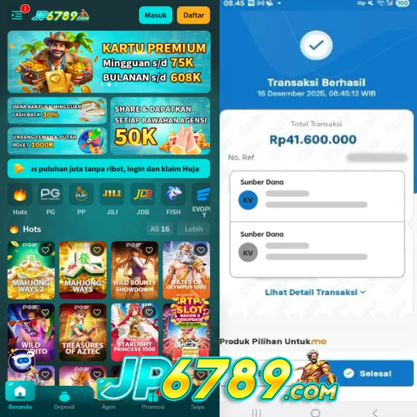 JP6789 Bonus Member Baru 100%